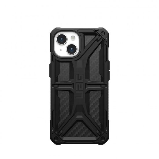 Чехол Uag Monarch для iPhone 15 6.1", цвет карбон (Carbon Fiber)