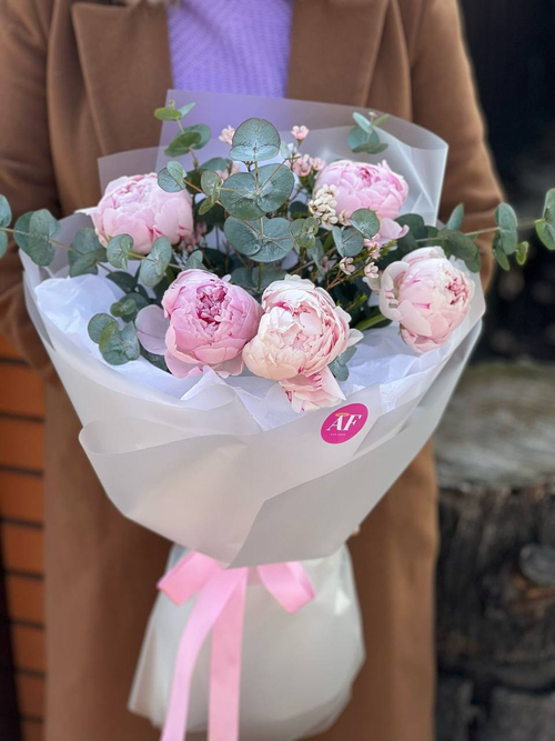 Букет из пионов "Pink Cloud"