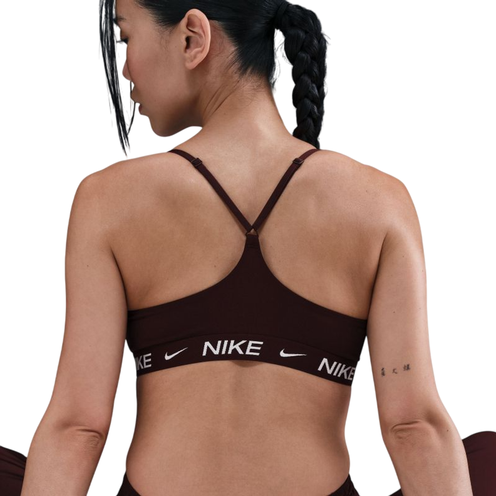 Теннисный бюстгальтер Nike Indy Light Support Padded Adjustable Sports - burgundy crush/white