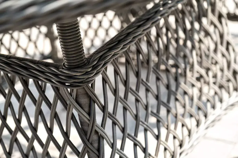 "Дольче" обеденная группа из искусственного ротанга, цвет графит