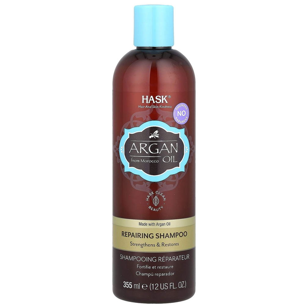 Hask Beauty, Марокко с аргановым маслом, восстанавливающий шампунь, 355 мл (12 жидк. унц.)