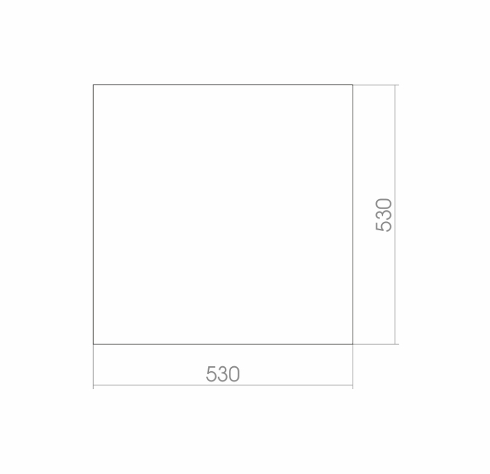 Зеркало MIXLINE "Квадрат" 530*530 (ШВ) б/полки с фацетом