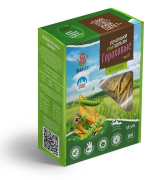 Печенье три пользы гороховое (без сахара), 150г