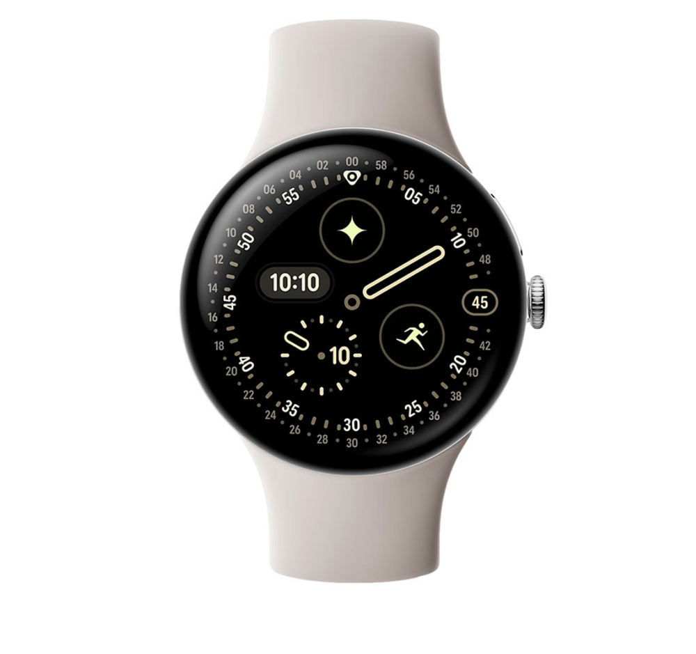 Умные часы Google Pixel Watch 4 45mm Wi-Fi Polished Silver Case / Porcelain Active Band