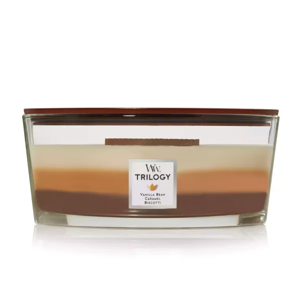WoodWick Trilogy Cafe Sweets - Ароматическая свеча с деревянным фителем 453 г