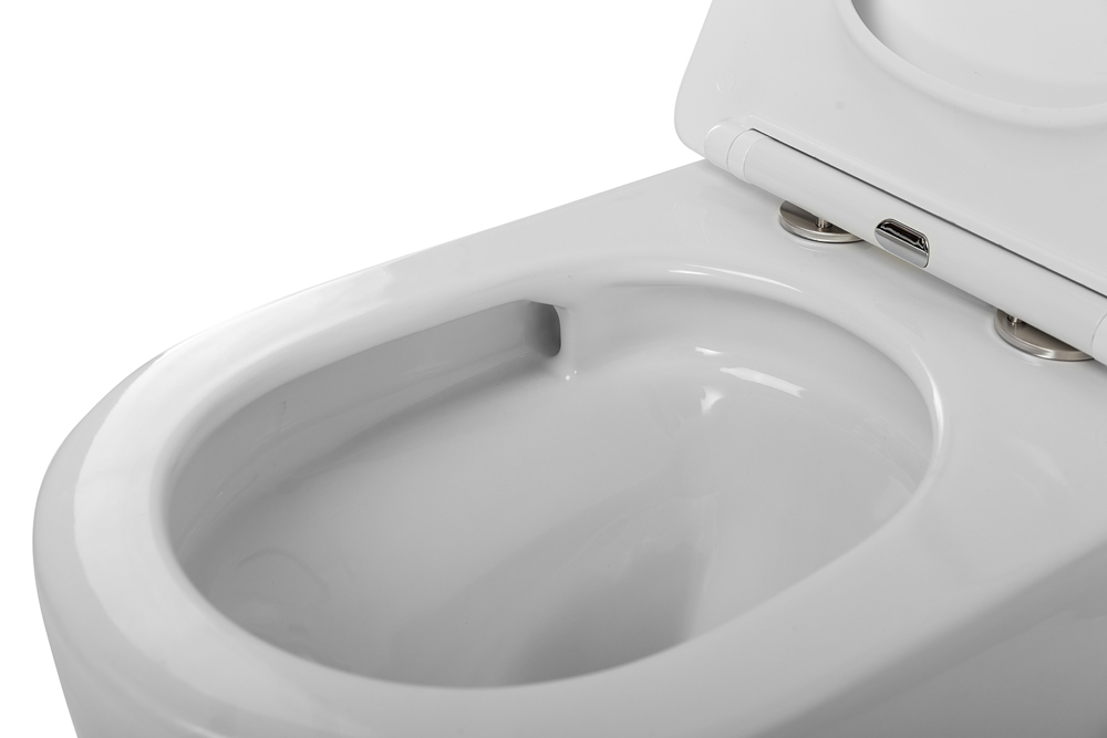 Унитаз подвесной безободковый с сиденьем и смывом TORNADO Cezares STREAM-TOR CZR-2426-TH-TOR/SC