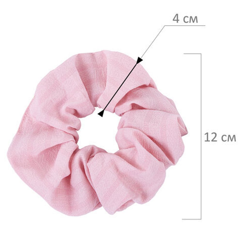 Резинки для волос НАБОР 2 шт., 4х20 см, скранч, розовый, белый, MONTE VITA, 457073