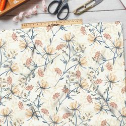 Ткань кулирная гладь нежные соцветия