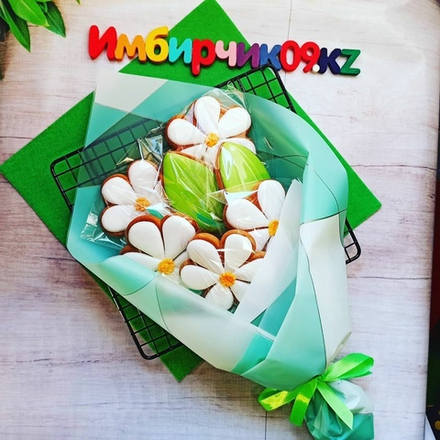 Имбирные пряники цветы