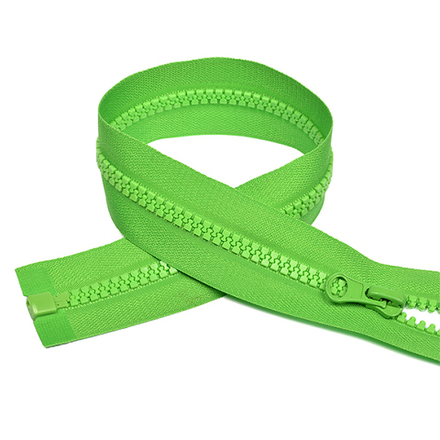 Молния трактор №5 1 замок, 80см, цв. ярко-зеленый 10 шт