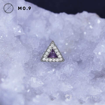 Shine Triangle Amethyst CZ & Crystal-