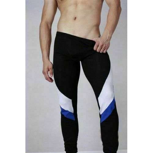 Мужские кальсоны  черные с белой полосой Superbody Pants Black
