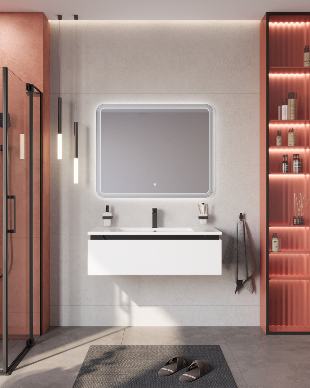 Мебель для ванной Cezares SLIDER 100 Bianco Opaco SLIDER-1000-1C-SO-BO