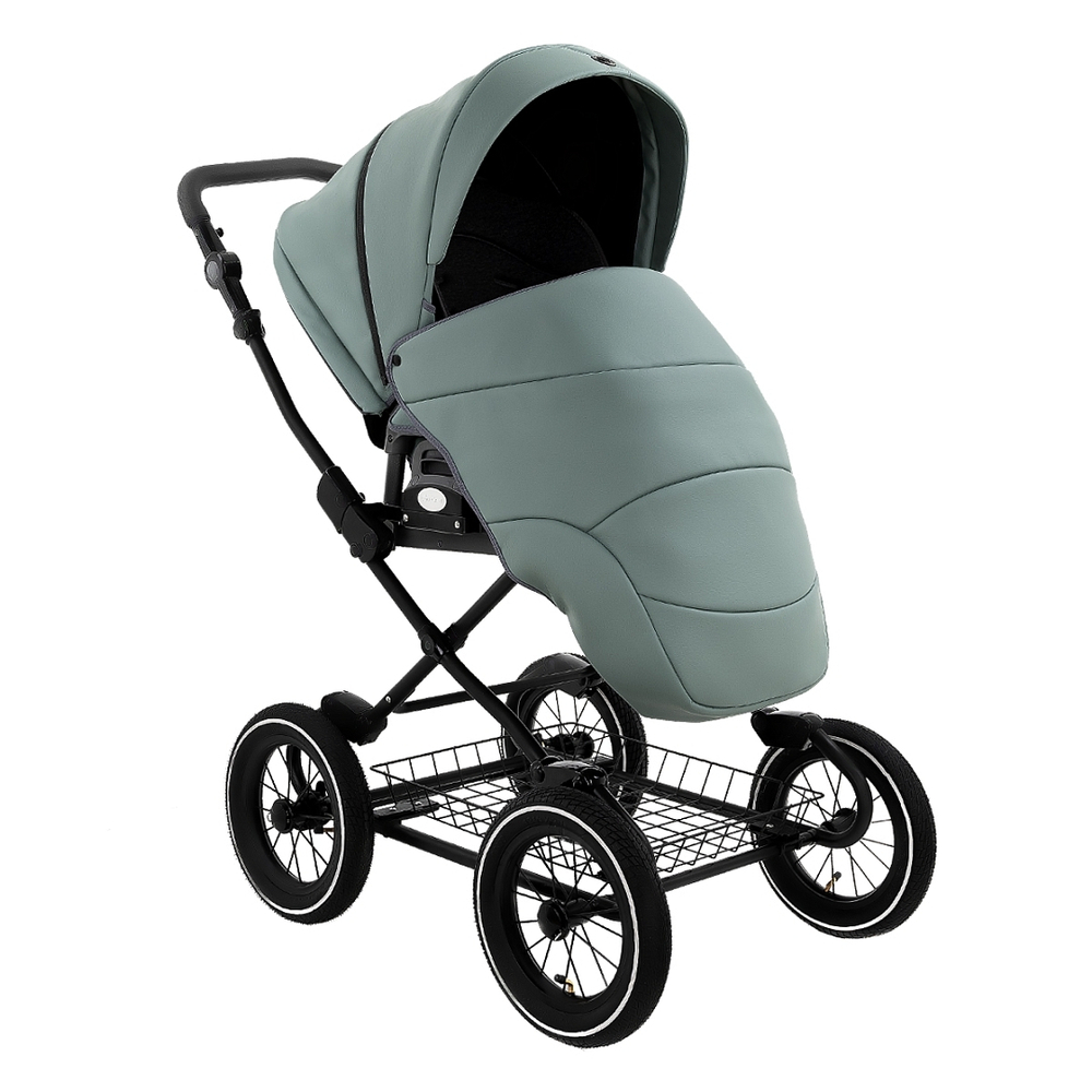 Коляска 2 в 1 ROAN BASS NEXT 2 в1 CLASSIC d12 leather Misti Mint