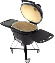 Керамический угольный гриль Primo Oval 300 (Family) All-In-One, 38х56 см, с ножками и столиками