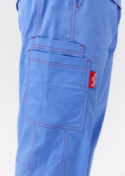 Брюки медицинские мужские Гекай, эйр блю хлопок