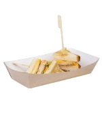 Упаковка для бургера, картофеля фри, чиабатты, лотки Fast Food ECO TRAY 800 (100шт/уп) 85х190х42