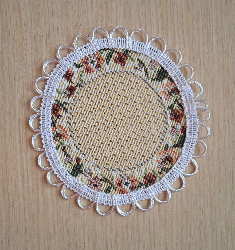 Набор декоративных гобеленовых салфеток "Весна" (1 шт 31х47+6 шт d 13)