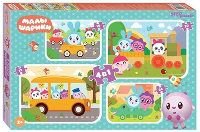 Пазл 4в1 "Малышарики" (RIKI) (Степ пазл)