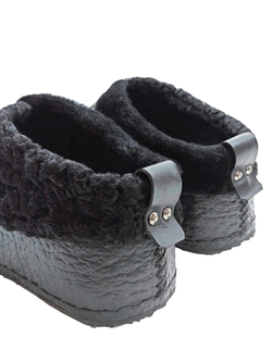 Туфли меховые "Double Black"