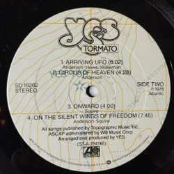 Винтажная виниловая пластинка LP Yes Tormato (USA 1978) Circus Of Heaven