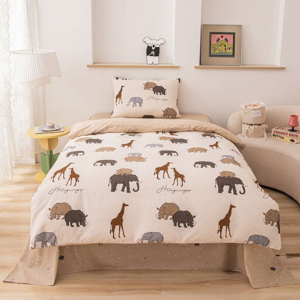 Комплект постельного белья на резинке Сатин Люкс KIDS 100% хлопок CDKR082