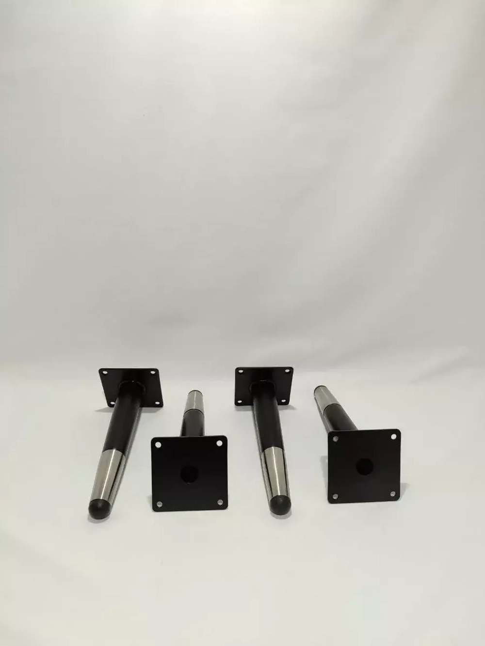 Ножки мебельные Черные с Серебром 200мм/4шт