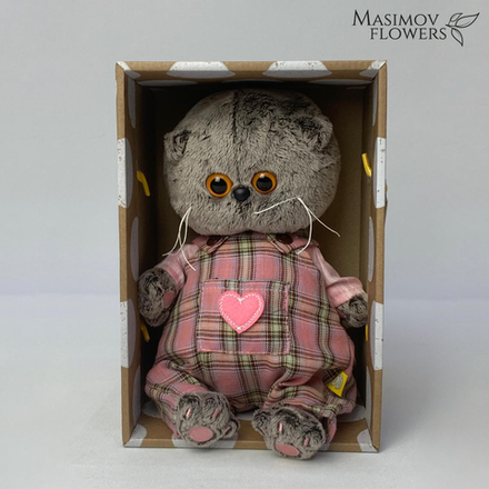 Басик BABY в комбинезоне с сердечком