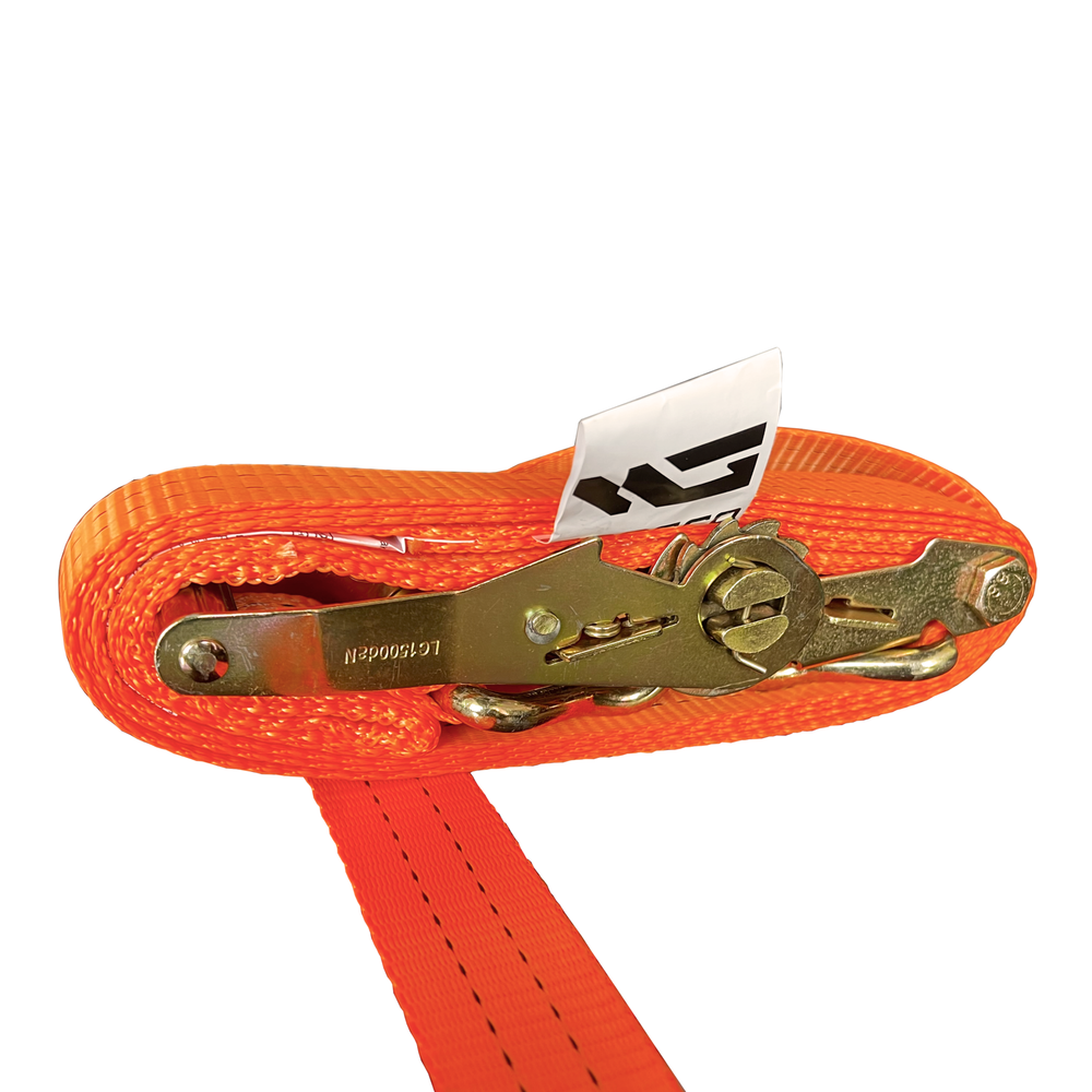 Стяжной ремень с крюками и храповым механизмом