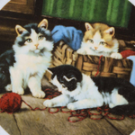 Декоративная тарелка «Пушистая компания»