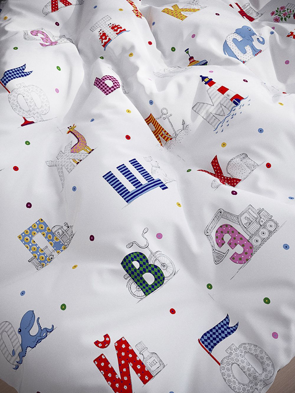 Пододеяльник Сказка "Азбука" 1,5-сп 145х215 см