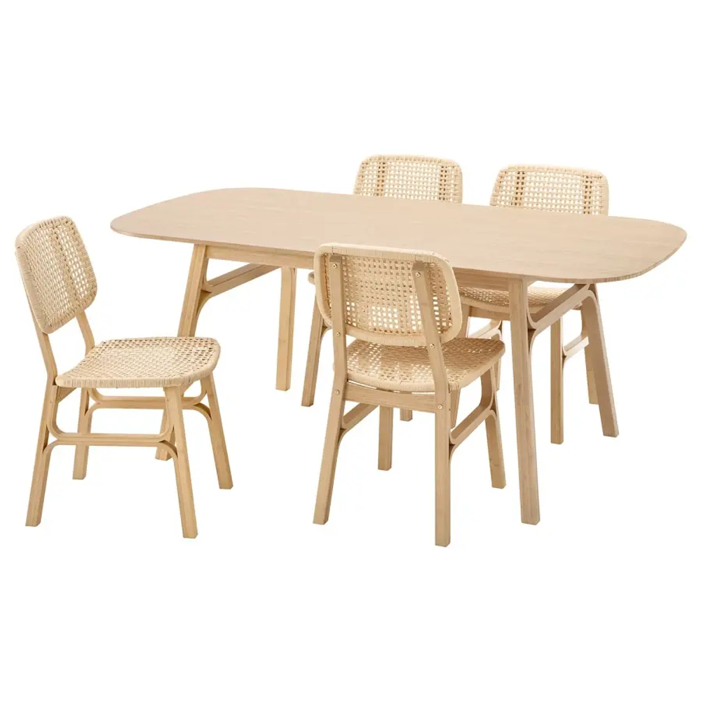 Обеденный набор - VOXLÖV IKEA/ ВОХЛОВО ИКЕА,180х90 см, дерево
