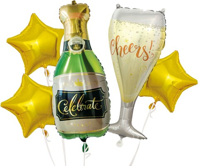 Набор шаров (37''/94 см) Брызги Шампанского, Золото