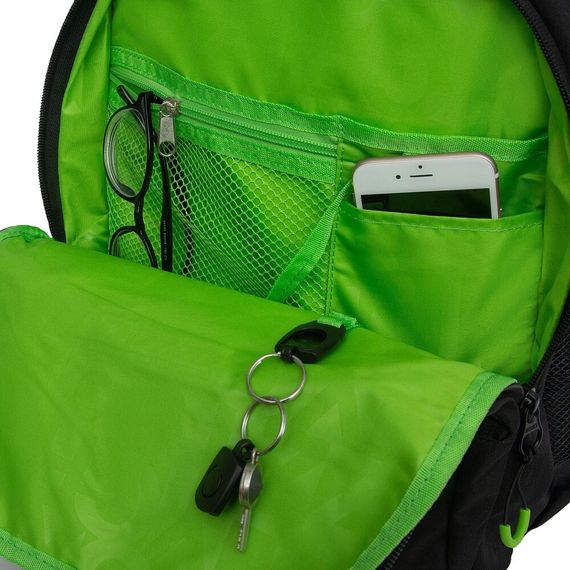 Çanta \ Bag \ RU-430-10 Рюкзак (/3 черный - салатовый)