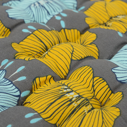 Подушка на стул 40х40 Tkano Prairie Цветы серая