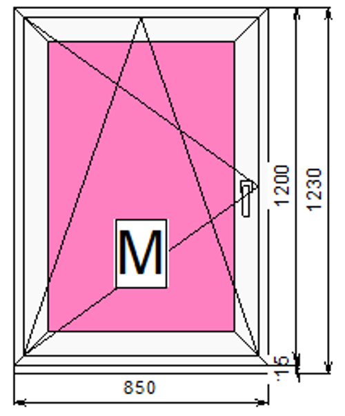 Пластиковое окно 1200 х 850 ТермА Эко + Москитная сетка