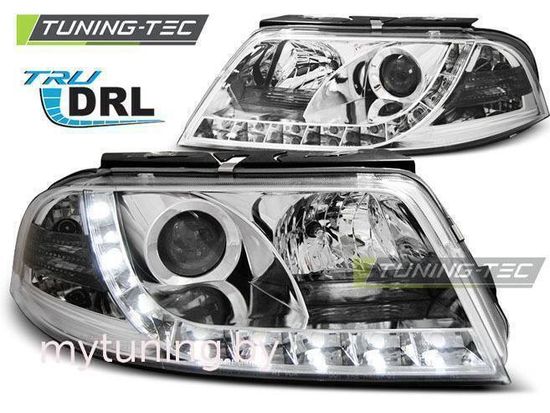 Передние фары tru drl chrome для VW Passat B5 GP