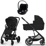 Коляска Cybex Balios S Lux BLK complete Cloud T Sepia Black Plus Base T 4 в 1 Moon Black с дождевиками