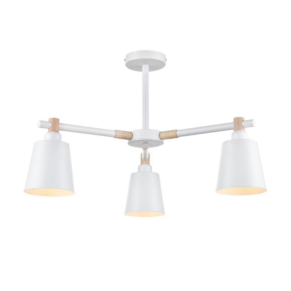 8097/3C MODERNI LN25 269 белый/белый металл, дерево/металл Люстра потолочная Е27 3*60W 220V ROSALINA