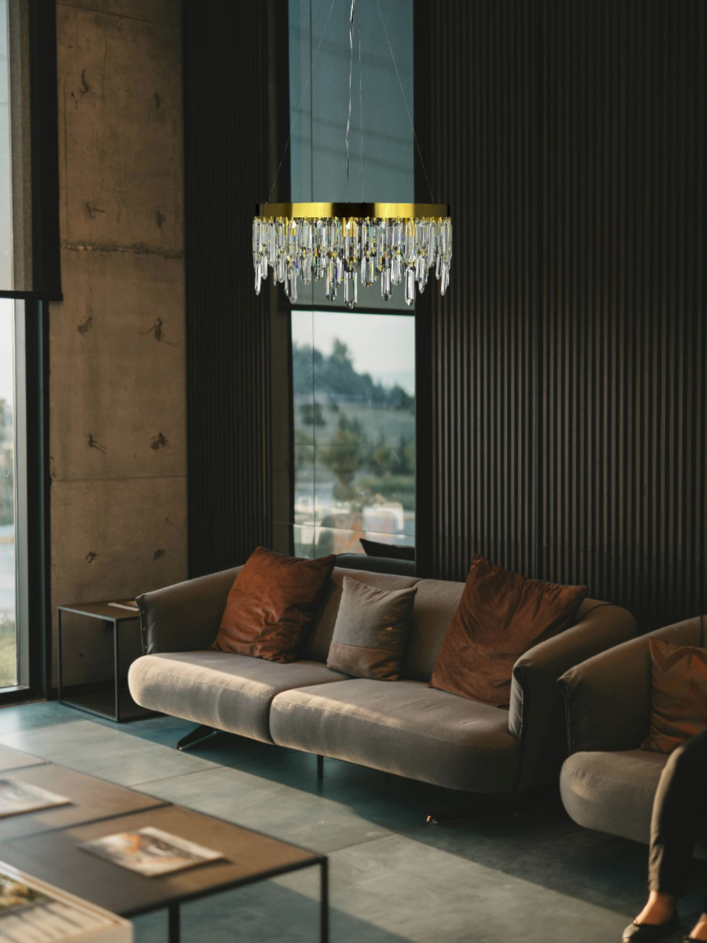 Люстра подвесная Lanbos QS.99571-600 T, 10 ламп Е14, 400 Вт, до 25 кв м, золото