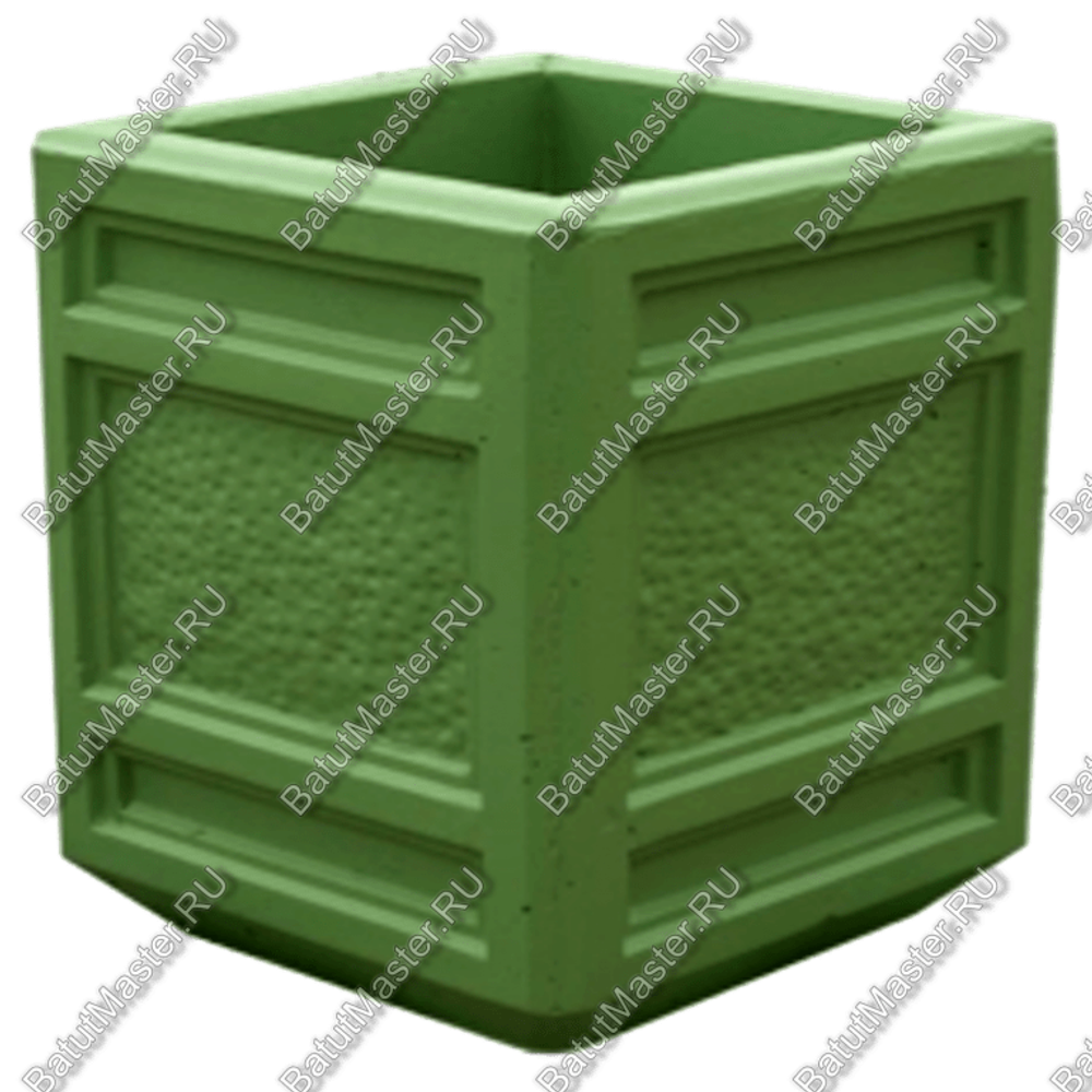 УРНА ЧЕТЫРЕХГРАННАЯ С РЕЛЬЕФОМ, ОКРАШЕННАЯ