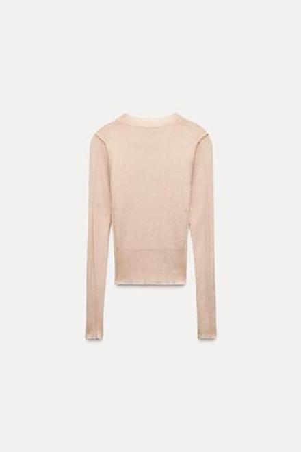 ZARA X AND WANDER ТОП ТОНКОЙ ВЯЗКИ, РОЗОВЫЙ