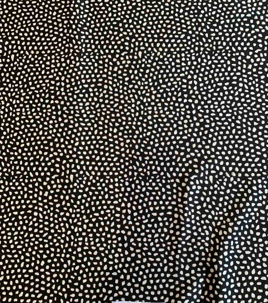 Плательная принт, точка белая на черном BAVARIA