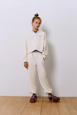 ZARA ХУДИ С НАДПИСЬЮ, ЭКРЮ