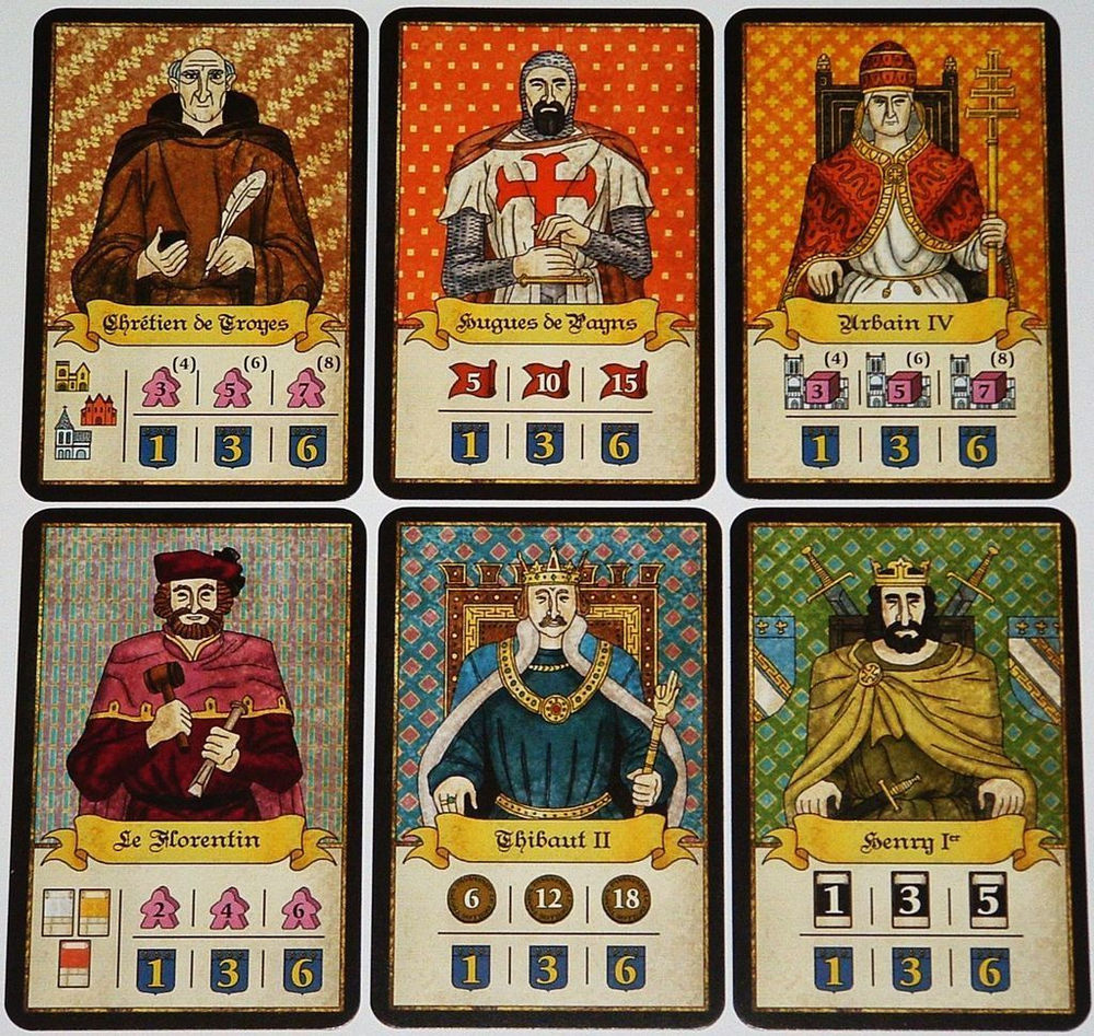 Troyes. Карты персонажей