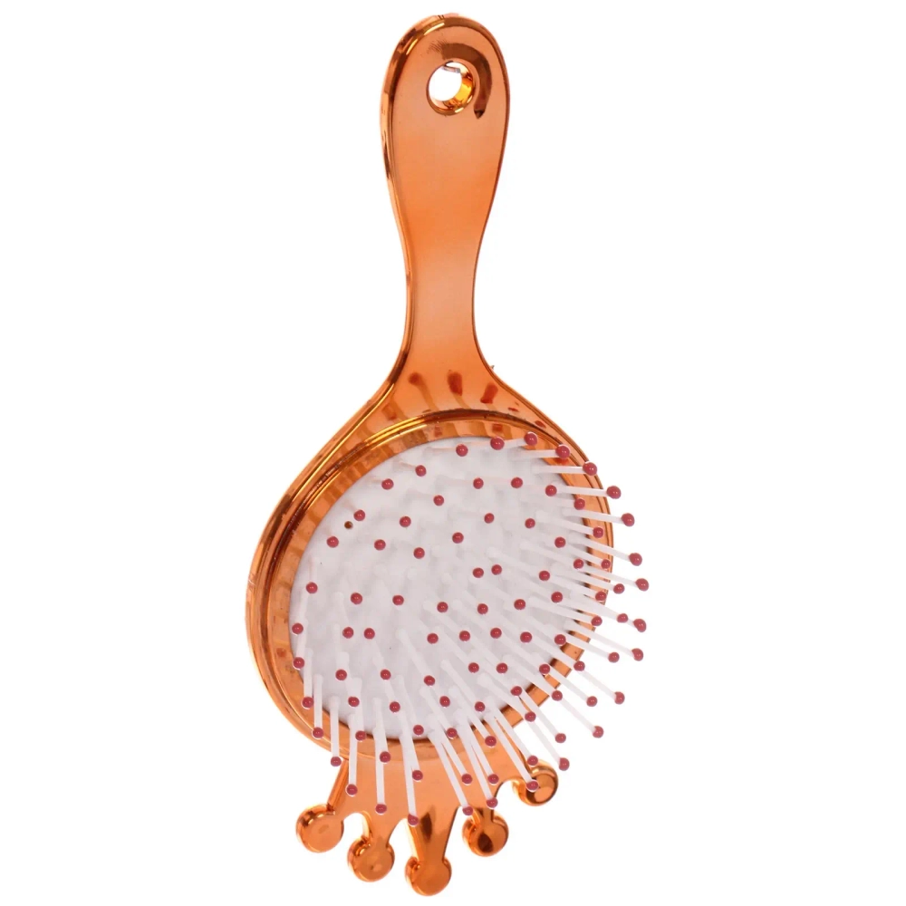 Расческа массажная детская зеркальная «ЛАВАНДА», маленькая Леди, микс 4 цвета, 7*16см (блистер Ultramarine)