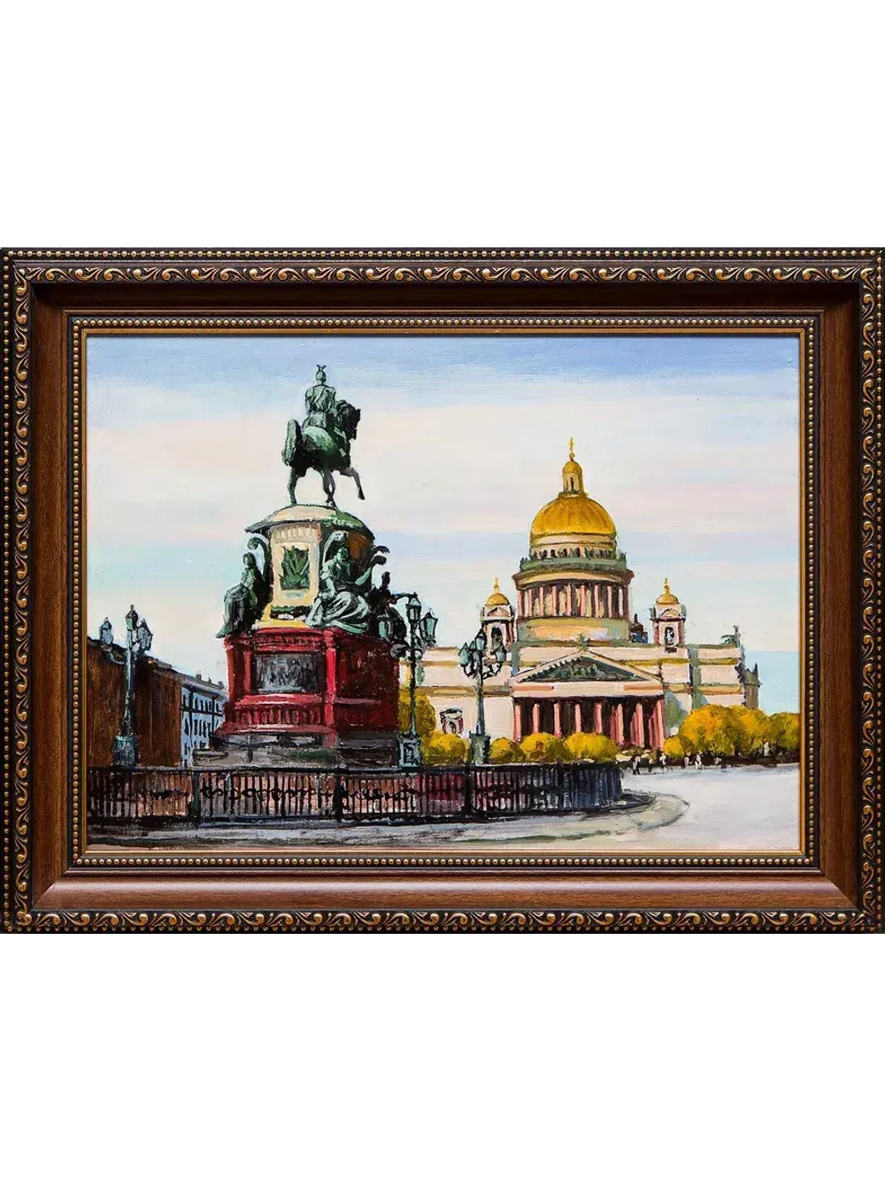 Картина маслом "Исаакиевская площадь" Воробьев