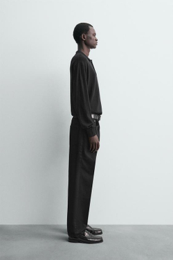 ZARA ДЖИНСЫ STRAIGHT ДЛИНОЙ ДО ЩИКОЛОТКИ, ЧЕРНЫЙ