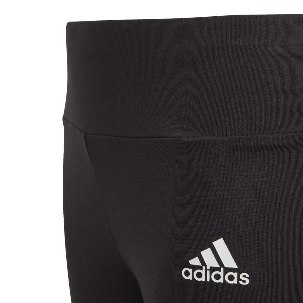 Штаны для девочки теннисные Adidas G 3-Stripes Cotton Tights - black/white