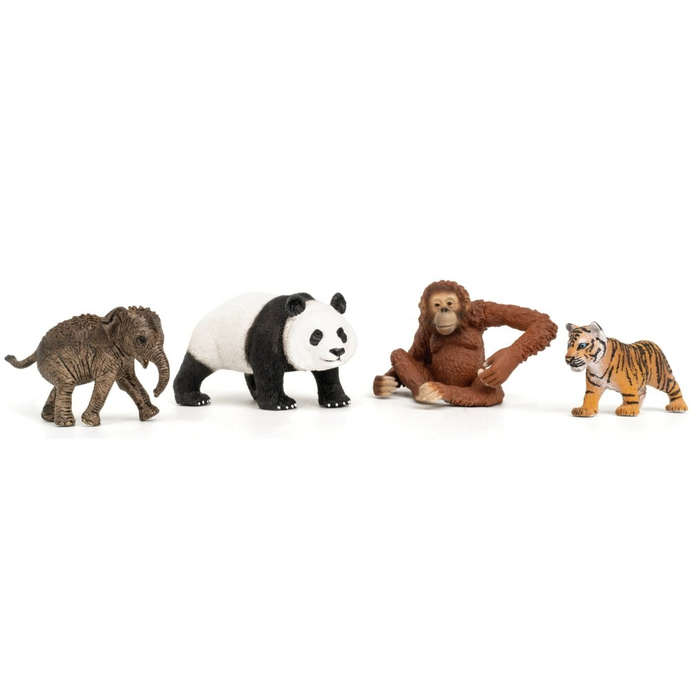 Schleich Wild Life - Животные Азии Набор из 4 фигурок 42736 / артикул   42736  / GTIN 4059433933504